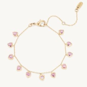 Dean Davidson Chérie Heart Bracelet Pink Cubic Zirconia